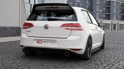 Maxton Design Spoilerlippe für VW Golf 7 GTI Clubsport – Schwarz glänzend