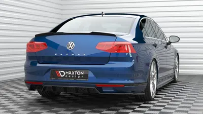 Maxton Design Spoilerlippe für VW Passat Limousine R-Line Mk8 (B8) – Schwarz glänzend