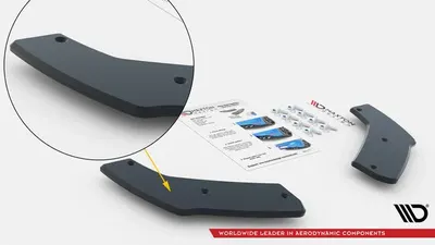 Maxton Design Street Pro Heck-Seitensplitter für VW Golf 8 GTI Clubsport – Schwarz matt