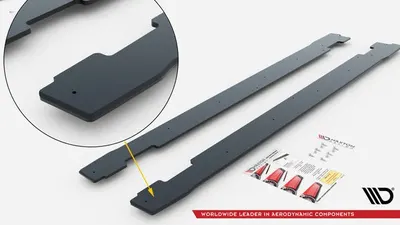 Maxton Design Street Pro Seitenschweller-Ansätze mit Flaps für Audi RS3 8V Sportback – Schwarz matt