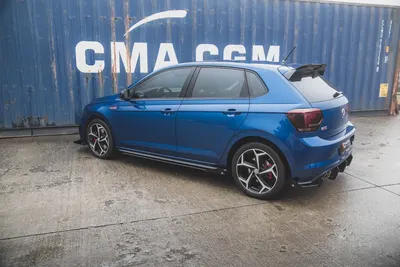 Maxton Design Street Pro Seitenschweller-Ansätze mit Flaps für VW Polo GTI Mk6 – Schwarz matt