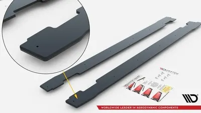 Maxton Design Street Pro Seitenschweller-Ansätze V.1 für Hyundai i30 N / N-Line Schrägheck / Fastback Mk3 / Mk3 Facelift – Schwarz matt