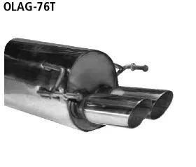 BASTUCK Endschalldämpfer mit Doppel-Endrohr 2 x Ø 76 mm für Opel Astra G Schrägheck (OLAG-76T)