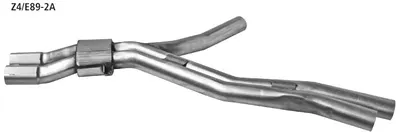 BASTUCK Mittelschalldämpfer für 2 Endschalldämpfer für BMW Z4 E89 6 Zyl. sDrive23i/sDrive30i (Z4/E89-2A)