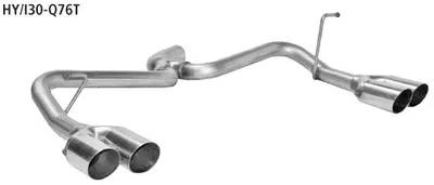 BASTUCK Doppel-Endrohr LH+RH 2x Ø 76 mm, 20° schräg geschnitten für Hyundai i30 (HY/I30-Q76T)