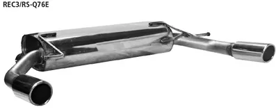 BASTUCK Endschalldämpfer mit Einfach-Endrohr 1x Ø 76 mm eingerollt 20° schräg geschnitten LH+RH für Renault Clio 3 RS incl. Facelift (REC3/RS-Q76E)