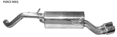 BASTUCK Endschalldämpfer LH mit Doppel-Endrohr 2 x Ø 90 mm eingerollt 20° schräg für Peugeot RCZ (PGRCZ-90EQ)