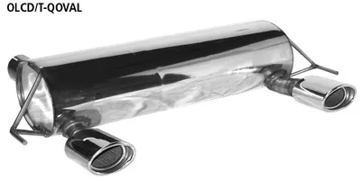 BASTUCK Endschalldämpfer mit Einfach-Endrohr 1x Oval 120 x 80 mm LH+RH für Opel Corsa D GSI (OLCD/T-QOVAL)