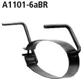BASTUCK Geschraubte Halterung für Endschalldämpfer Opel Astra GSi: frühere Modelle (schmaler Abstand - 205 mm) für Opel Astra F (A1101-6ABR)