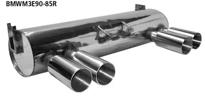 BASTUCK Endschalldämpfer mit Doppel-Endrohr 2 x Ø 85 mm LH + RH (im RACE-Look) BMW M3 für BMW 3er M3 M3 (E90 Limousine + E92 Coupé) (BMWM3E90-85R)