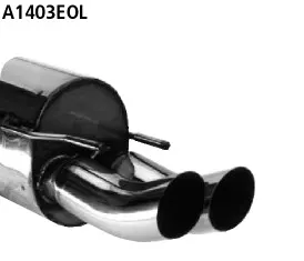 BASTUCK Endschalldämpfer mit Doppel-Endrohr DTM 2 x Ø 76 mm für Opel Omega B (A1403EOL)