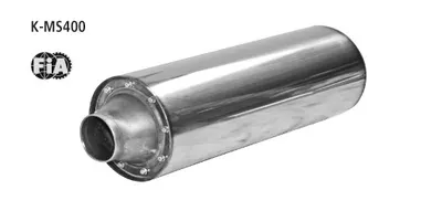 BASTUCK Motorsport Schalldämpfer-Kateinheit, Länge: 400 mm – universell (K-MS400)