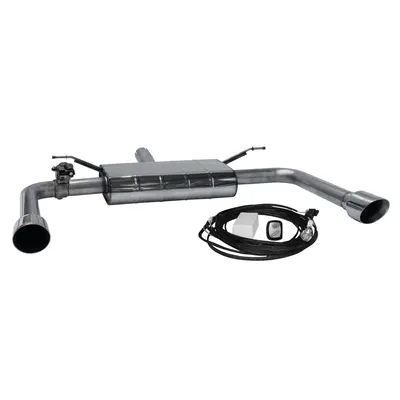 BASTUCK Endschalldämpfer mit Einfach-Endrohr 1x Ø 100 mm LH+RH (im RACE Look) für Ford Focus 4 (FDFO4/ST-EK/T100RS)