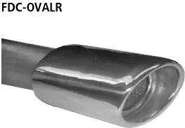 BASTUCK Endschalldämpfer mit Einfach-Endrohr oval 120 x 80 mm rechte Seite für Ford Cougar (FDC-OVALR)
