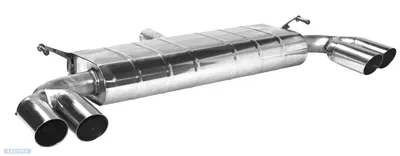 BASTUCK Endschalldämpfer mit Doppel-Endrohr 2 x Ø 76 mm LH+RH 20° schräg für Kia Sportage QLE (KIASPOR/QLE-Q76T)