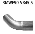 BASTUCK Verbindungsrohr Endschalldämpfer auf Serie, nur passend für 320si + 4 Zyl. Benziner für BMW 3er E90/3er E91 / 3er E92/3er E93 (BMWE90-VB45.5)
