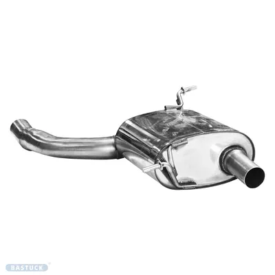 BASTUCK Endschalldämpfer mit Einfach-Endrohr RH, 1x Ø 54 mm für Mercedes SLK 350 (R172) ab 2011 (MBSLK/R172-T54R)