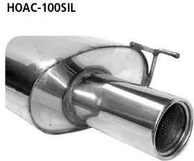 BASTUCK Endschalldämpfer mit Einfach-Endrohr LH 1 x Ø 100 mm für Honda Accord ab Bj. 2002 (HOAC-100SIL)