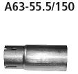 BASTUCK Adapter Komplettanlage auf Serie auf Ø 55.5 mm für Audi A4 B8/A5 B8 (A63-55.5/150)