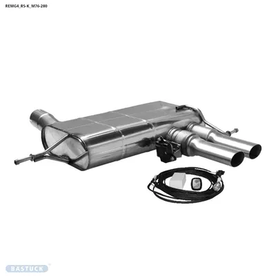 BASTUCK Endschalldämpfer mit Doppel-Endrohr mitte 2x Ø 76 mm für Renault Megane 4 RS 1.8l (REMG4/RS-K/M76-280)