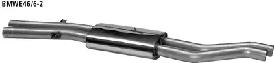 BASTUCK Mitteldämpfer E46 für BMW 3er E46 (BMWE46/6-2)