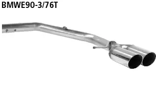 BASTUCK Endrohrsatz mit Doppel-Endrohr RH 2 x Ø 76 mm 20° schräg geschnitten für BMW 3er E90/3er E91 (BMWE90-3/76T)
