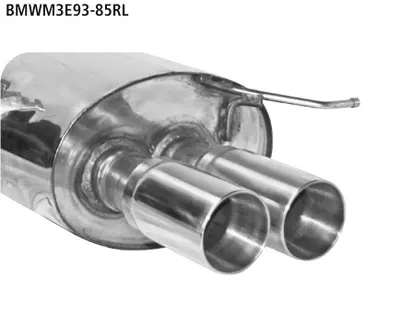 BASTUCK Endschalldämpfer mit Doppel-Endrohr 2 x Ø 85 mm (im RACE-Look) BMW M3 E93 Cabrio Ausgang LH für BMW 3er M3 M3 (E93 Cabrio) (BMWM3E93-85RL)