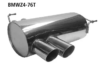 BASTUCK Endschalldämpfer mit Doppel-Endrohr 2 x Ø 76 mm für BMW Z4 E85 (BMWZ4-C76T)