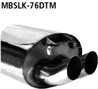 BASTUCK Endschalldämpfer DTM mit Doppel-Endrohr 2 x Ø 76 mm für Mercedes SLK R170 Bj. 1996-2004 (MBSLK-76DTM)