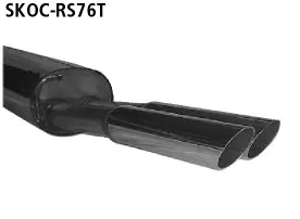 BASTUCK Endschalldämpfer mit Doppel-Endrohr 2 x Ø 76 mm (Octavia 1.8T RS) für Skoda Octavia I inkl. RS (SKOC-RS76T)