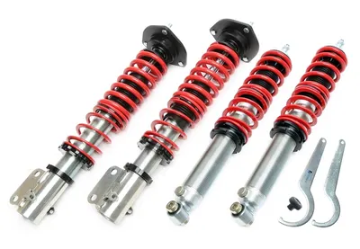 TA Technix Härteverstellbares Gewindefahrwerk Deep Version für Seat Ibiza II (6K)/ Polo 6N/2 alle BJ 99 -02 – X-GWVW08H (ohne Gutachten)