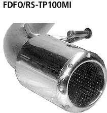 BASTUCK Einfach-Endrohr 1 x Ø 100 mm (im Audi TT Armaturen-Design) für Ford Focus 1 RS (Bj. 2002-2004) (FDFO/RS-TP100MI)