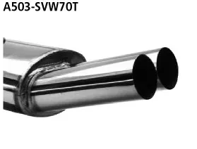 BASTUCK Endschalldämpfer mit Doppel-Endrohr 2 x Ø 70 mm für Volkswagen Polo 1,2,3 (A503-SVW70T)