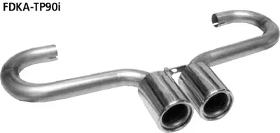 BASTUCK Endrohrsatz Double Central mit Einsatz 2 x Ø 90 mm für Ford Fiesta u. a. (FDKA-TP90I)