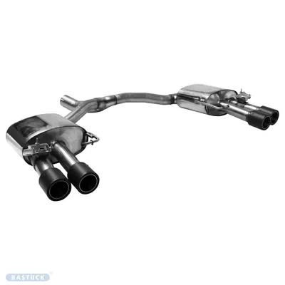 BASTUCK Endschalldämpfer mit Doppel-Endrohr LH+RH 2x Ø 90 mm (im RACE Look), Carbon für Audi S4 B9/S5 F5 ab Baujahr 2016 (AUS4/B9-K/Q90R/C)