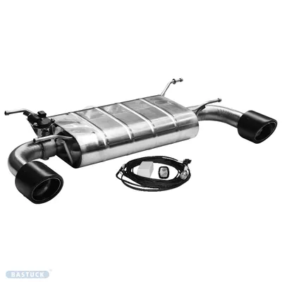 BASTUCK Endschalldämpfer mit Klappensteuerung, Einfach-Endrohr Carbon LH + RH für Toyota GR86 / BRZ (TO/GR86-K/T110CS)