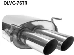 BASTUCK Endschalldämpfer mit Doppel-Endrohr RH 2 x Ø 76 mm für Opel Vectra C (OLVC-76TR)
