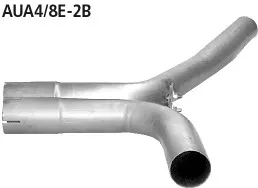 BASTUCK Y- Verbindungsrohr für Verwendung der Endschalldämpfer alleine (nur 2.0l Turbo) für Audi A4/S4 B6/B7 / Exeo (AUA4/8E-2B)
