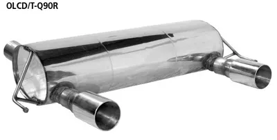 BASTUCK Endschalldämpfer mit Einfach-Endrohr 1x Ø 90 mm (im RACE-Look) LH+RH für Opel Corsa D OPC (OLCD/T-Q90R)