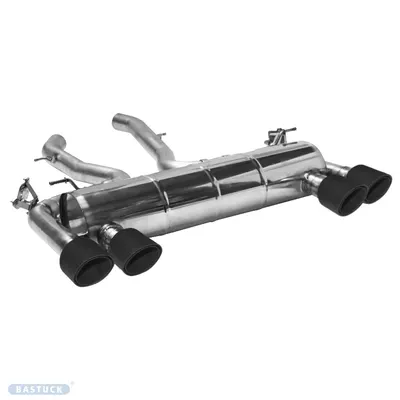 BASTUCK Endschalldämpfer mit 4x Endrohr 100mm eingerollt Carbon 125mm lang für BMW 2er M2 M2 (F87) Competition / M2 CS (F87) (M2F87/C-K/Q100CS)