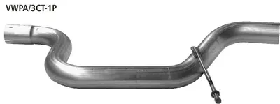 BASTUCK Motorsport Ersatzrohr für Vorschalldämpfer für Volkswagen Passat Typ 3C + 3CC Coupé Typ 3C u. a. (VWPA/3CT-1P)