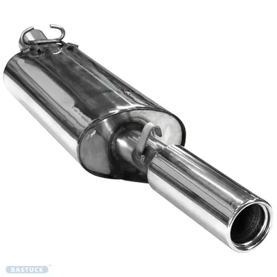 BASTUCK Endschalldämpfer mit Einfach-Endrohr 1 x Ø 90 mm für Volkswagen Golf 2 außer Synchro (A252-401VW)