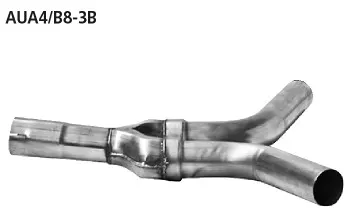 BASTUCK Y-Verbindungsrohr für 2 Endschalldämpfer LH+RH für Audi A4 B8/A5 B8 (AUA4/B8-3B)