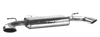 BASTUCK Endschalldämpfer mit Einfach-Endrohr LH + RH, 1 x oval 130 x 70 mm mit Lippe für Seat Leon 5F Cupra R (SEL/5F-TOVAL)
