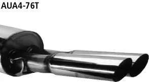 BASTUCK Endschalldämpfer mit Doppel-Endrohr 2 x Ø 76 mm für Audi A4 B5 (AUA4-76T)