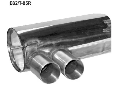 BASTUCK Endschalldämpfer mit Doppel-Endrohr 2 x Ø 85 mm (im RACE-Look) für BMW 1er E82 (E82-85R)
