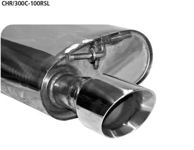 BASTUCK Endschalldämpfer mit Single RACE Endrohr Ø 100 mm LH links für Chrysler 300C (CHR/300C-100RSL)