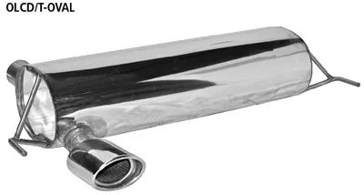 BASTUCK Endschalldämpfer mit Einfach-Endrohr 1x Oval 120 x 80 mm für Opel Corsa D GSI (OLCD/T-OVAL)