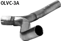 BASTUCK Y-Verbindungsrohr hinten für 2 Endschalldämpfer für Opel Vectra C (OLVC-3A)