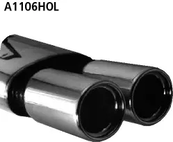 BASTUCK Endschalldämpfer mit Doppel-Endrohr 2 x Ø 90 mm für Opel Astra F / Kadett E (A1106HOL)